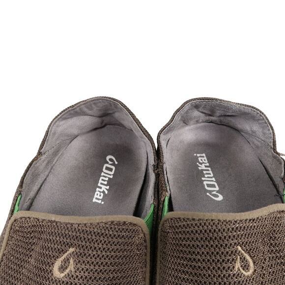 OluKai Shoes Mens 9 Casual Slip On Mesh Nohea Loafer Brown Slide Comfort Active - Picture 12 of 12